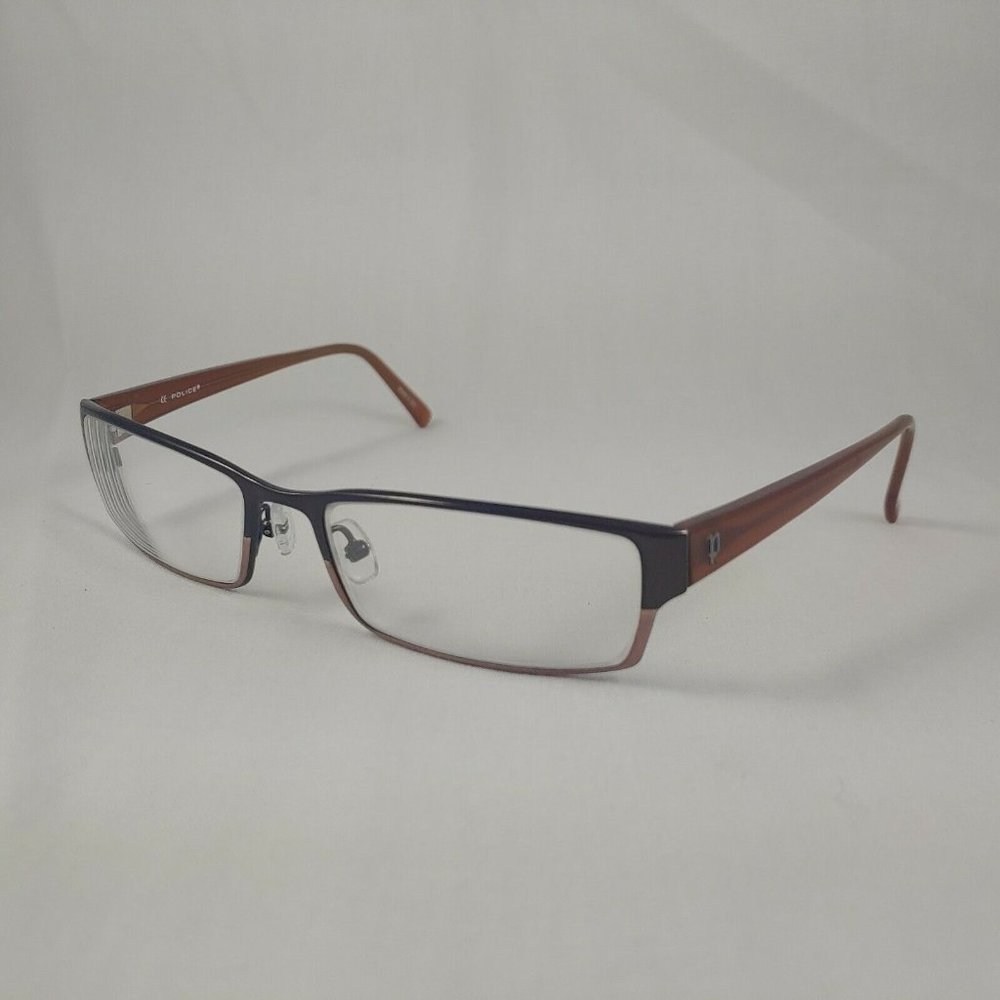 POLICE Eyeglass Frames V2968 Brown Bronze Metal
